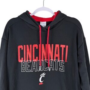 Champion Cincinnati Bearcats Black Red Hooded Sweatshirt Hoodie Mens Size‎ L